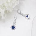 wholesale 925 Sterling Silver Green Turquoise Drop Earrings Platinum Plated Twisted Swirl Jewelry For Women-0-19