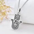 wholesale 925 Sterling Silver Hamsa Tree of Life Viking Lion Pendant Necklace-0-1
