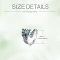 wholesale 925 Sterling Silver Moss Agate Turquoise Vintage Celtic Gothic Skull Butterfly Dragonfly Spoon Open Ring-0-4
