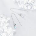 wholesale 925 Sterling Silver Daisy Flower Moonstone Drop Earrings-0-17