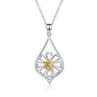 TOUPOP Sterling Silver Necklaces Tulips Sunflower Rose Lotus Daisy Hummingbird Red Cardinal Owl Jewelry Gifts-undefined