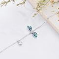 wholesale 10k Gold Dragonfly Bracelet With Enamel And Crystal Charm-0-1