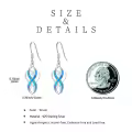 wholesale 925 Sterling Silver White Opal Celtic Knot Drop Earrings Wholesale Irish s for Women-0-15