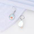 wholesale 925 Sterling Silver Blue Moonstone Rose Filigree Drop Earrings for Women Gift Idea-0-2