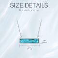 wholesale 925 Sterling Silver Rectangle Turquoise Pendant Necklace-0-5