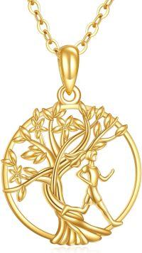 wholesale 14K Gold Tree Of Life Pendant Necklace - Woman's-Run