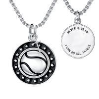 wholesale 925 Sterling Silver Tennis Ball Star Pendant Necklace Cross Charm Never Give Up Inspirational Gift-06-Tennis