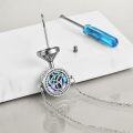 wholesale 925 Sterling Silver Celtic Knot Abalone Shell Locket Bracelet with Funnel and Spoon Set-0-3