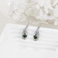 wholesale 925 Sterling Silver Earrings Wholesale With Green Forest Design-0-4