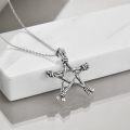 wholesale 925 Sterling Silver Pentagram Necklace Star Pendant Wiccan s for Women Men Mother's Day-0-1