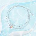 wholesale 925 Sterling Silver Moon Charm Anklet with Angels and Crescent Design for Women-0-2