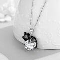 wholesale 14K Gold Pink Crystal Black Cat Pendant Necklace for Women Cats Lover-0-95