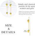 wholesale 925 Sterling Silver Yellow Lemon Drop Earrings for Women  3D Fruits Charm Long Chain Hanging Novelty Accessories-0-4