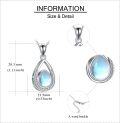 wholesale 925 Sterling Silver Teardrop Urn Necklace for Ashes Moonstone Cremation Jewelry Remembrance Gift for Loss Memorial-0-2