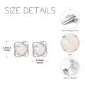 wholesale 925 Sterling Silver Opal Flower 4-Leaf Stud Earrings for Women - Christmas Gift-0-4