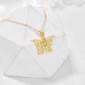 wholesale 14k Gold Dolphin Pendant With Heart-shaped Crystal-0-3