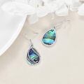 wholesale 925 Sterling Silver Bohemian Abalone Shell Earrings for Women, Tarnish-Resistant, 1.32 Drop, Gift Ready-0-3