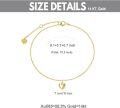 wholesale 14K Gold Heart Charm Ankle Anklet for Women - Adjustable Length (9-12 Inches)-0-2