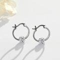 wholesale 925 Sterling Silver Volleyball Hoop Earrings for Women and Girls-0-1