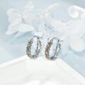 wholesale 925 Sterling Silver Daisy Floral Hoops - Elegant Ear Cuffs for Women's Gifts-0-3