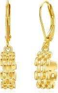 wholesale Gold-plated 925 Sterling Silver Chain Link Dangle Leverback Earrings for Women-0-0