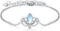 wholesale 925 Sterling Silver Lotus Flower Bracelet - Hypoallergenic Nickel-Free Lead-Free Cadmium-Free Jewelry Gift for Women-0-0