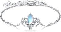 wholesale 925 Sterling Silver Lotus Flower Bracelet - Hypoallergenic Nickel-Free Lead-Free Cadmium-Free Jewelry Gift for Women-Lotus