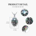 wholesale 925 Sterling Silver Abalone Shell Triple Moon Goddess Pendant Necklace for Women Gothic Witchcraft Jewelry 36 Chain Length-0-2