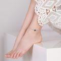 wholesale 925 Sterling Silver Paw Print Crystal Ankle Anklet for Women - Adjustable Size-0-1