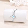 wholesale 925 Sterling Silver Moonstone Starburst Cross Pendant Necklace for Women-0-2