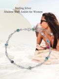 wholesale 925 Sterling Silver Turquoise Beaded Chain Anklet Bracelet for Women-0-30