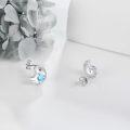 wholesale 925 Sterling Silver Blue Crystal Bird Stud Earrings for Women Gift Ideas-0-3