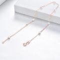 wholesale 14K White Gold Freshwater Pearl Anklet for Women Elegant Beach Foot Chain Gift-0-9