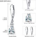 wholesale 925 Sterling Silver Teardrop Moonstone & Blue Topaz Dangle Earrings for Women-0-5
