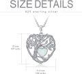 wholesale TOUPOP Opal Tree Of Life Necklace Sterling Silver September Birthstone Pendant Necklace Irish Celtic Heart Tree Jewelry Birthday Christmas Gifts For Women Wife Girlfriend -0-5