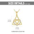 TOUPOP 14K Gold Celtic Knot Heart Pendant Necklace For Women Irish Jewelry Gift-0-3