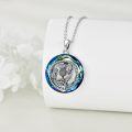 wholesale 925 Sterling Silver Blue Thistle Pendant Necklace s for Women-0-1