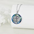 wholesale 925 Sterling Silver Blue Thistle Pendant Necklace s for Women-0-1