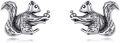 wholesale 925 Sterling Silver Hypoallergenic Squirrel Stud Earrings for Women and Girls-0-0