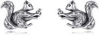 wholesale 925 Sterling Silver Hypoallergenic Squirrel Stud Earrings for Women and Girls-Squirrel