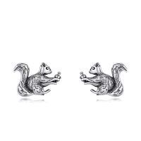 wholesale 925 Sterling Silver Squirrel Earrings With Acorn Design-Squirrel