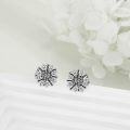 wholesale  Sterling Silver Sunflower Daisy Snowflake Lotus Lily of the Valley Stud Earrings -0-8