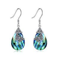 wholesale 925 Sterling Silver Abalone Shell Butterfly Teardrop Drop Earrings For Women-Butterfly Earrings