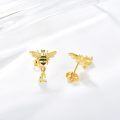 wholesale 925 Sterling Silver Bee Drop Dangle Earrings with Cubic Zirconia for Women Girls-0-1