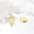 wholesale 14K Gold Small Huggie Filigree Hoop Earrings for Women - Birthday Gift Ideas-0-3