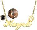 wholesale 925 Sterling Silver Personalized Name with Pet Paw Print Charm Pendant Necklace for Women Girls Customizable Gifts (Cute Puppy)-0-0