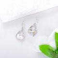 wholesale 925 Sterling Silver Heart-Shaped Cat Dangle Earrings - Gifts for Women-0-3
