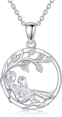 wholesale 925 Sterling Silver Cubic Zirconia Tree of Life Pendant Necklaces for Women - Mother Daughter Love Gifts-tree of life-style 5