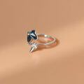 wholesale 925 Sterling Silver Pink Butterfly Crystal Ring-0-2