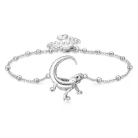 wholesale 925 Sterling Silver Bearded Dragon Charm Bracelet Wholesale for Women - Cute Animal -Paw